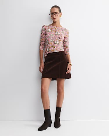 Sue Paisley Long Sleeve Magic Tee in PINK MULTI