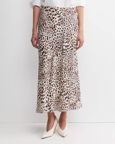 Leo Slip Midi Skirt in MULTI