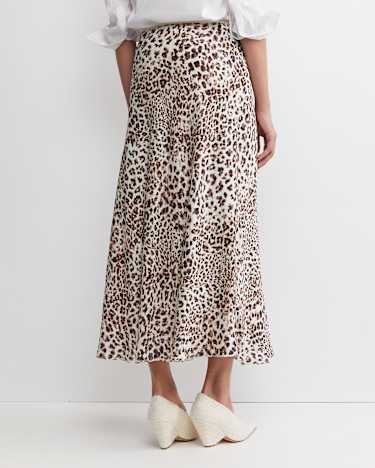 Leo Slip Midi Skirt in MULTI