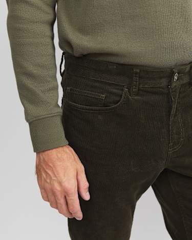 Hudson Straight Leg Cord in KHAKI