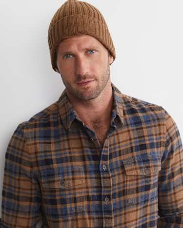 Sussex Wool Blend Beanie in TOFFEE