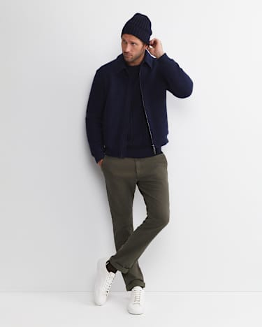 Stephen Bomber Jacket in NAVY
