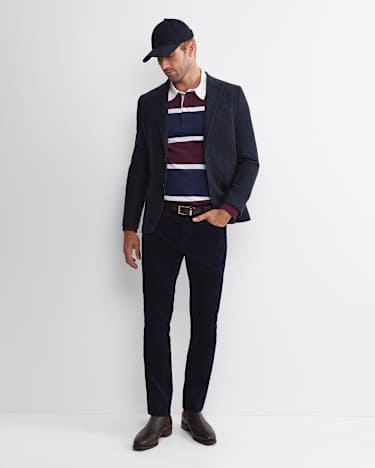 Max Washed Wool Item Jacket in NAVY