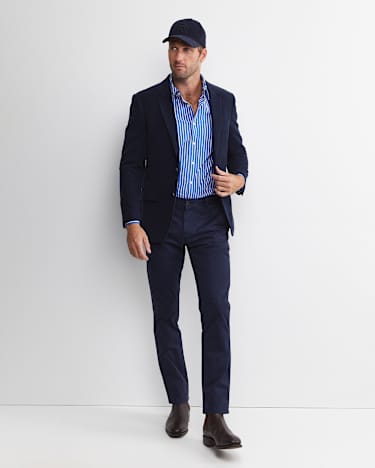 Ryan Long Sleeve Stripe Shirt in DUTCH BLUE