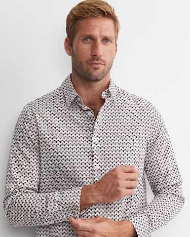 Leo Liberty Long Sleeve Shirt in WHITE/MULTI