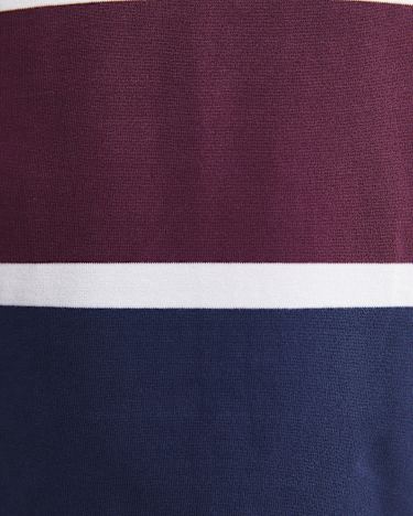 Hugh Long Sleeve Rugby in BURGUNDY