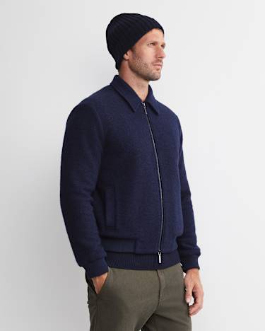 Stephen Bomber Jacket in NAVY