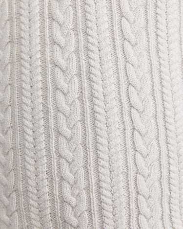 Joshua Cable Quarter Zip Knit in OATMEAL