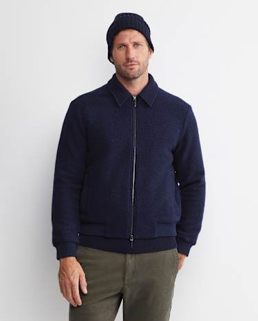 Stephen Bomber Jacket in NAVY