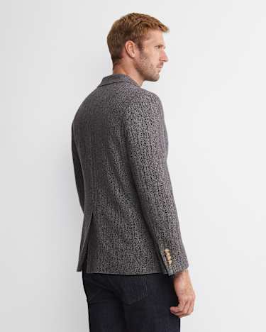 Max Washed Wool Item Jacket in DARK CHARCOAL