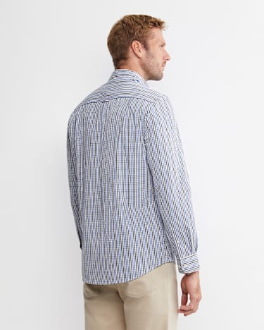 Gibson Long Sleeve Check Shirt in COBALT
