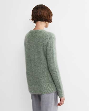 Tatiana Mohair Long Cardigan in SAGE