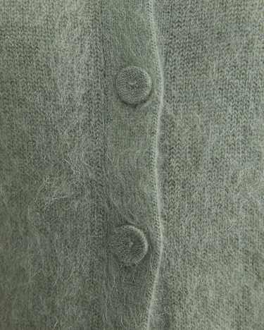 Tatiana Mohair Long Cardigan in SAGE