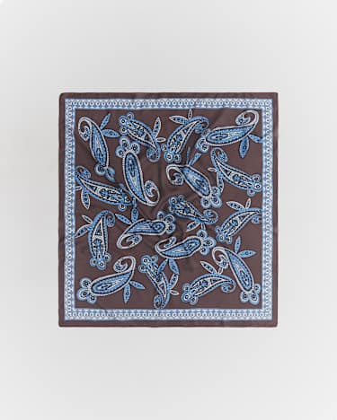 Elizabeth Paisley Scarf in CHOCOLATE