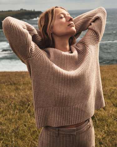 Sunshine Textured Knit in MINK