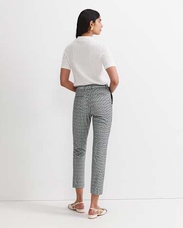 Evie Houndstooth Ponte Pant in BLACK/WHITE