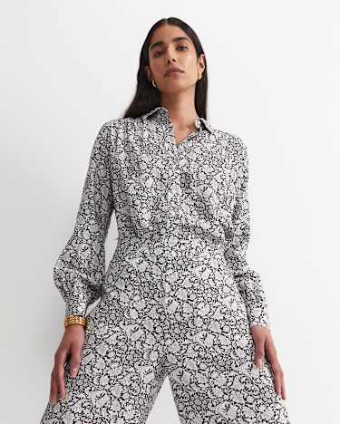 Robertson Liberty Blouse in BLACK/WHITE