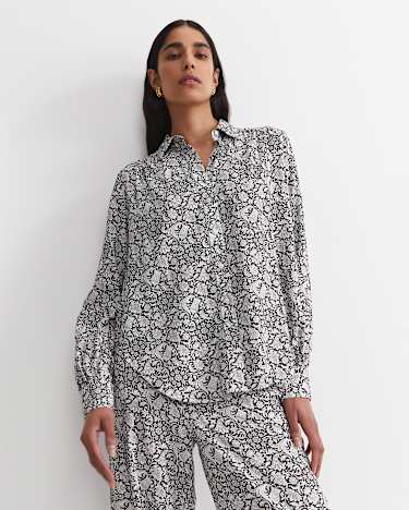 Robertson Liberty Blouse in BLACK/WHITE
