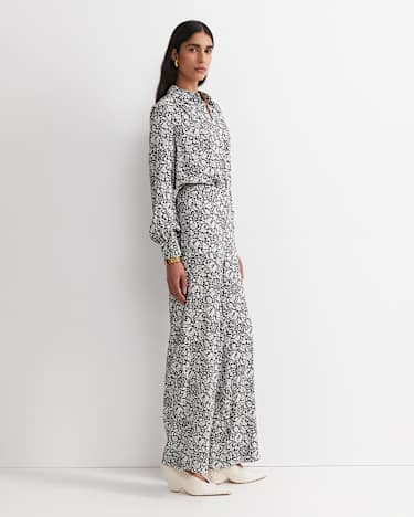 Robertson Liberty Wide Leg Pant in BLACK/WHITE