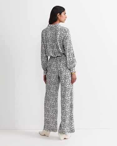 Robertson Liberty Wide Leg Pant in BLACK/WHITE