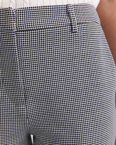 Evie Houndstooth Ponte Pant in BLACK/WHITE