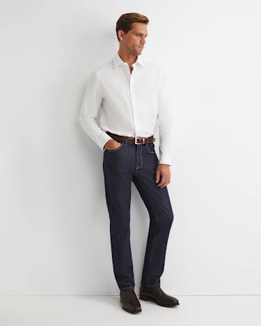 Emile Long Sleeve Dress Shirt in WHITE