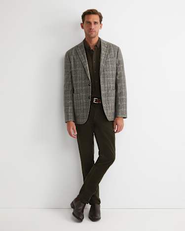 Tilbury Check Item Jacket in BROWN/NATURAL