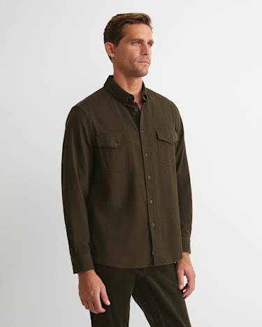Jarron Long Sleeve Shirt in KHAKI MELANGE