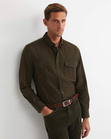 Jarron Long Sleeve Shirt in KHAKI MELANGE