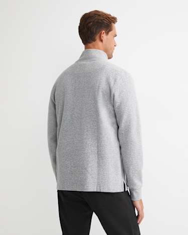 SC Quarter Zip Sweat in GREY MELANGE