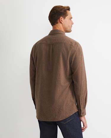 Jarron Long Sleeve Shirt in CAFE MELANGE