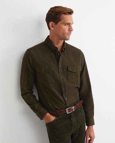 Jarron Long Sleeve Shirt in KHAKI MELANGE