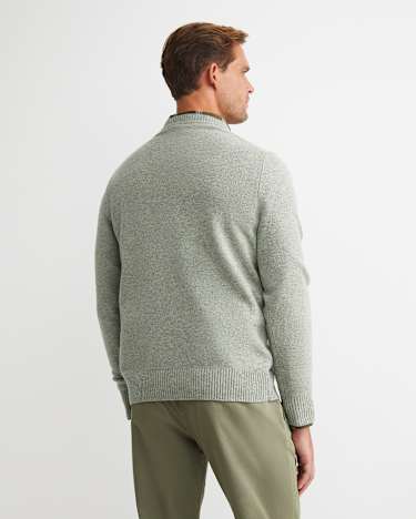 Noah Speckled Merino Crew Knit in SEAFOAM