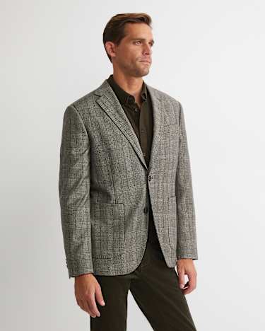 Tilbury Check Item Jacket in BROWN/NATURAL