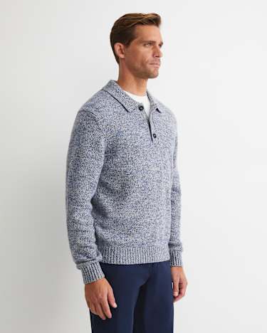 Todd Knit Polo in BLUE MULTI