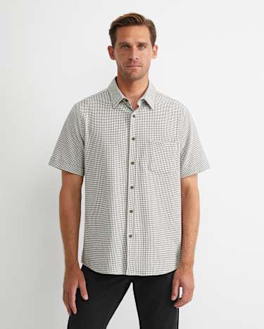 Hewson Short Sleeve Check Shirt in GREEN MULTI