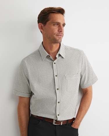 Hewson Short Sleeve Check Shirt in GREEN MULTI