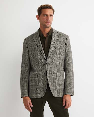 Tilbury Check Item Jacket in BROWN/NATURAL