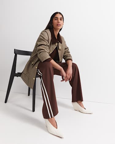 Misha Straight Leg Track Pant in CHOCOLATE