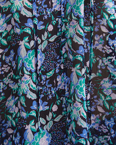 Nilsa Long Sleeve Print Blouse in BLACK MULTI