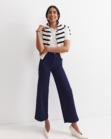 Nili Wide Leg Jean in NAVY