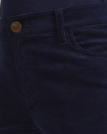 Cleo Velvet Pant in NAVY