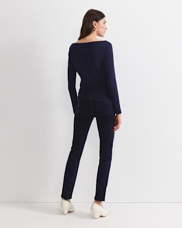 Cleo Velvet Pant in NAVY