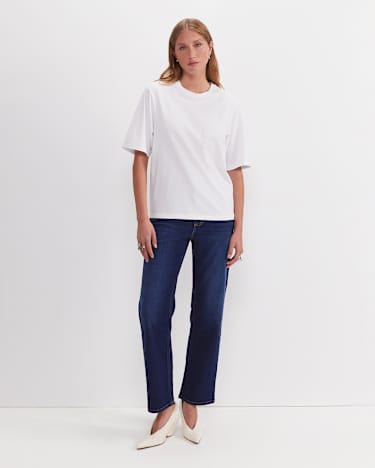 Alice Oversized Cotton T-Shirt in WHITE