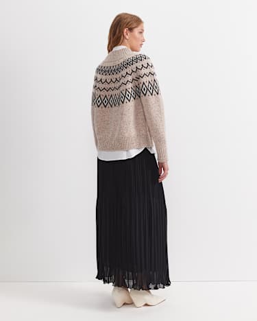 Sunflower Fair Isle Wool Sweater in OATMEAL