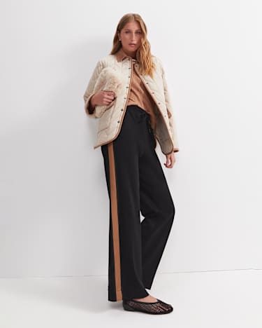 Misha Straight Leg Track Pant in BLACK