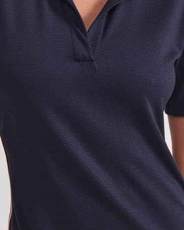 Misha Polo Midi Dress in NAVY