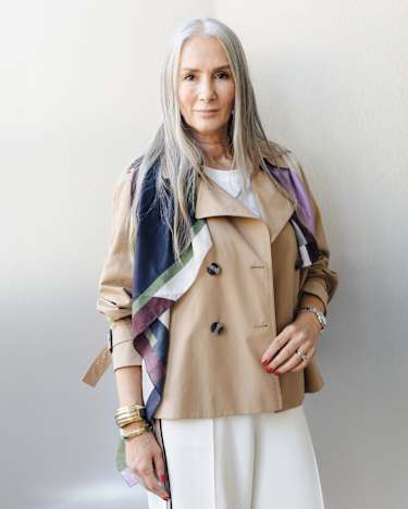 Audrey Crop Trench in PECAN