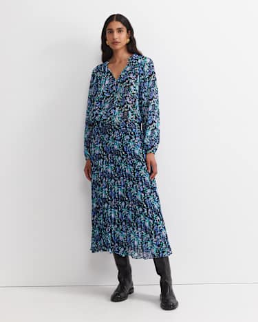 Nilsa Print Midi Skirt in BLACK MULTI