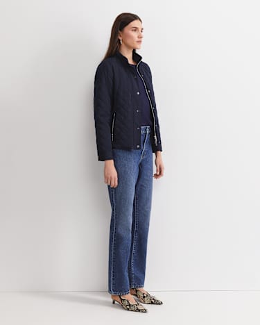 Vera Quilted Jacket in NAVY